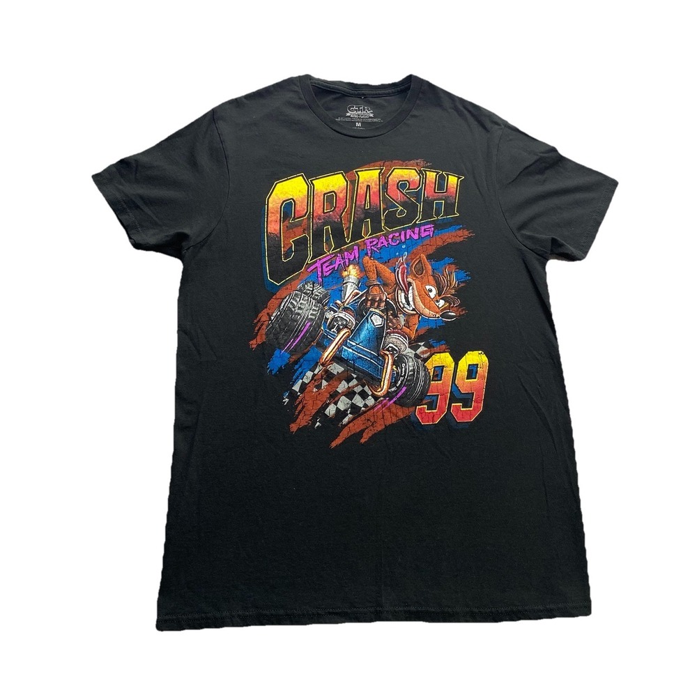 Crash Team Racing T-Shirt Adult SZ M Bandicoot 99 Video Game Mens Nitro Fueled